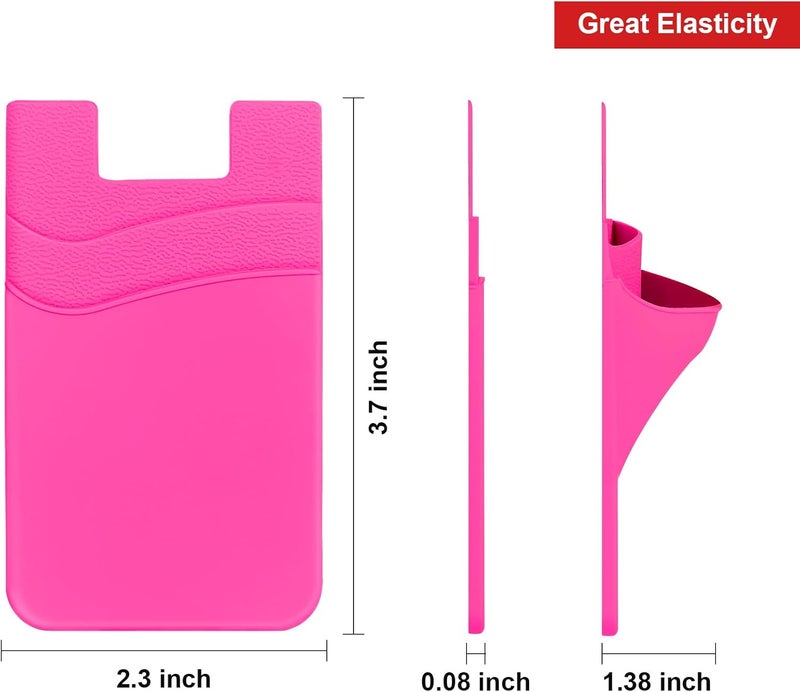 Senose Phone Card Holder, 3 Pack Phone Wallet Stick On Back of Cellphones Credit ID Card Sleeve, Strong Adhesive Cellphone Wallet Compatible for iPhone, Android & Most Smartphones - Image 4